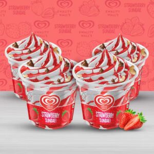 Kwality Walls Strawberry Sundea Cup 100ml